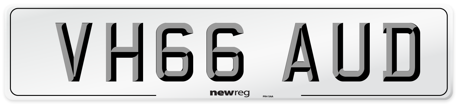 VH66 AUD Number Plate from New Reg